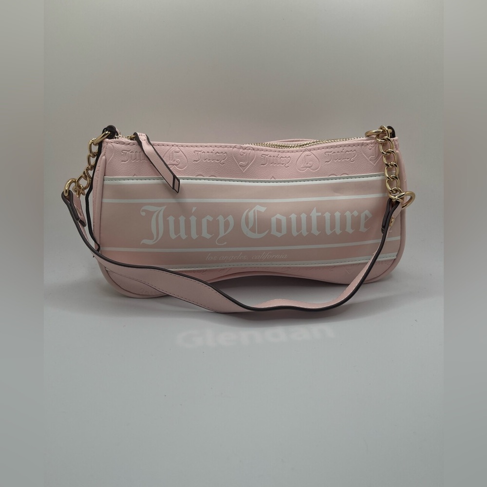 NWT Juicy Couture Powder Blush Pink Faux Leather Fashionista Shoulder Bag OS - Picture 2 of 13